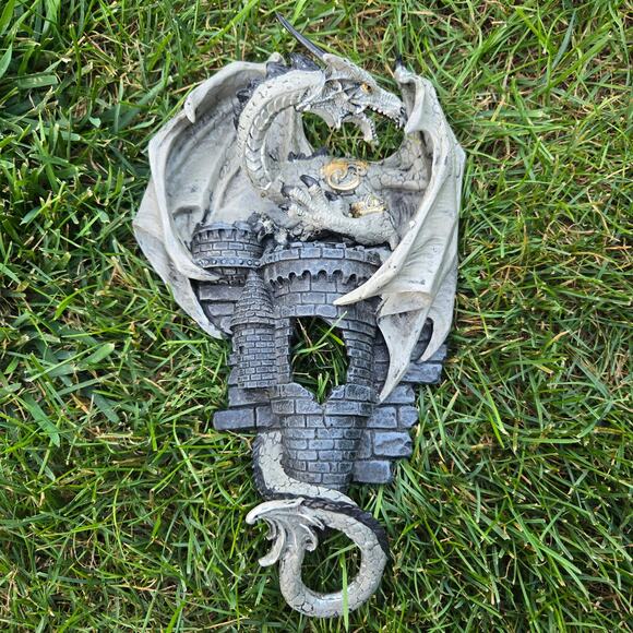 Dragon Castle Wall Hanging Decor Sword Holder - Picture 1 of 9